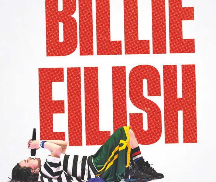 Couverture du livre Billie Eilish de Capucine Fau avec un portrait de la chanteuse américaine.